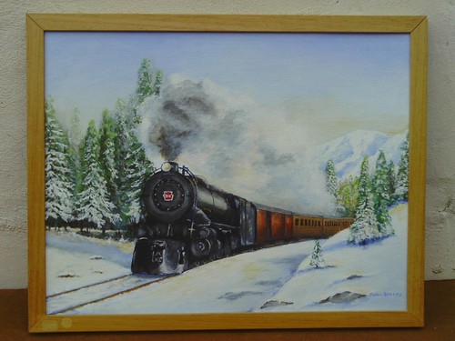Vintage 1990s acrylic oil - vintage, acrylic/oil