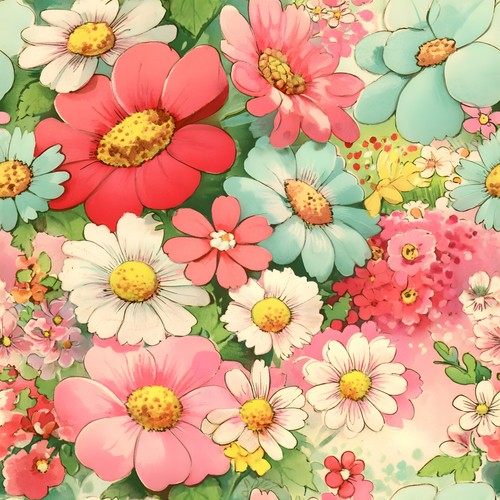 Floral tile stickers pcs - stickers,