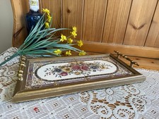 Vintage Tile & Wood Tray