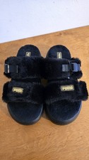 PUMA Two Strap Faux Fur