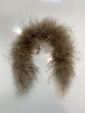Short Natural Light Brown Real fur collar hood trim