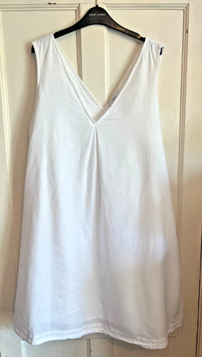 Ladies white sleeveless lined - white,