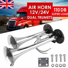 12V / 24V Twin Air Horn Chrome