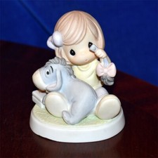 Precious Moments DISNEY EEYORE ~ A FRIEND IN NEED ...  Girl with Tail  720017