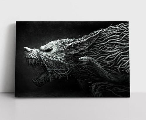 Norse wolf art print - norse,