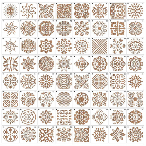 64pcs mandala painting - mandala,