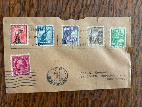 Lundy island postal cover - island,