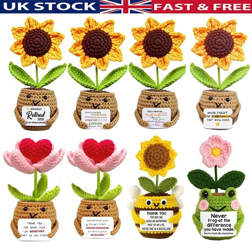 Crochet flower plant pot - crochet, desk