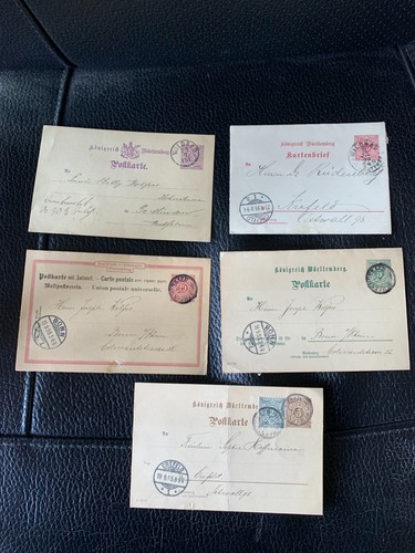 Ganzsache cards wurttemberg - 5,