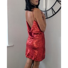 Zara Red Sequin Mini Dress