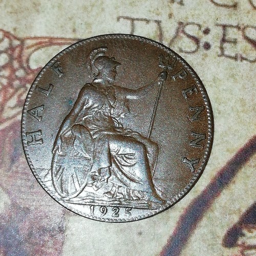 1925 george half penny - 1925,