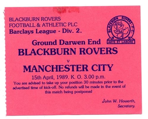 Ticket eng blackburn - blackburn, v