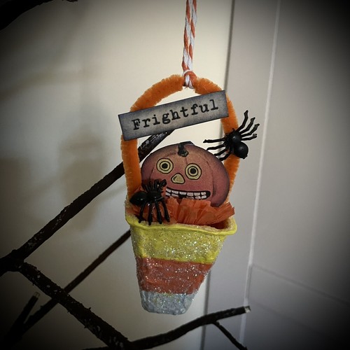 Vintage style halloween tree - vintage,