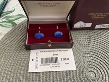 James Purdey Mens Sterling Silver Enamel Cufflinks Pheasant Boxed RRP £295
