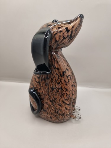 Gea art glass dog shiny - gea,