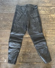 Bellstaf Black Leather Biker Trousers Size 32 Excellent Condition Motorcycle