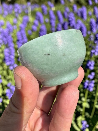 Polished small pale green jade