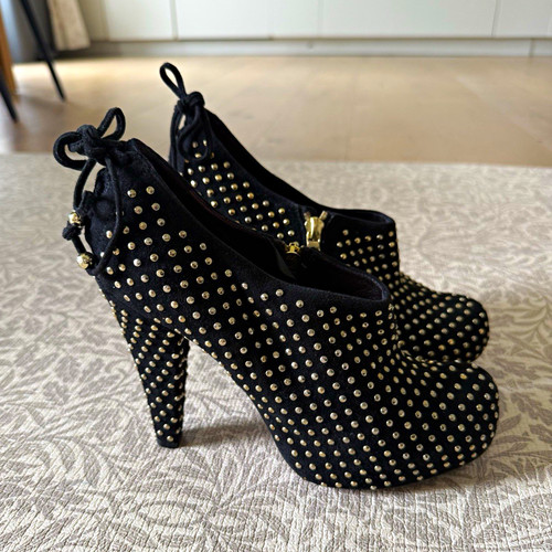 Mulberry black suede studded - black,