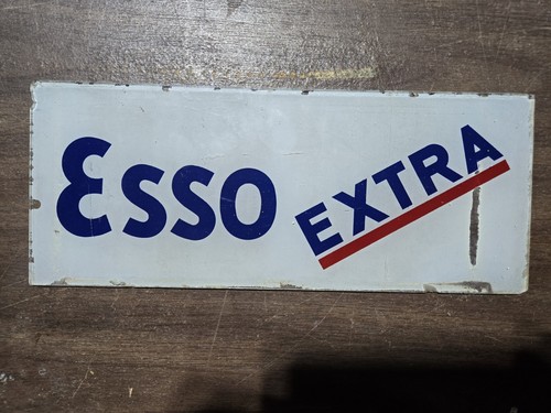 Vtg esso extra gas - 12"x5",