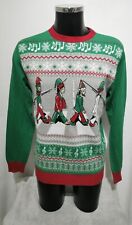 BNWOT Unisex The Beatles Abbey Road Elves Christmas Jumper Size Medium (CJ7)