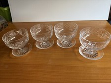 4x Cut Crystal 10cm Sundae