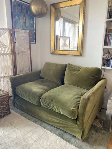 Sofa com two - seater, green