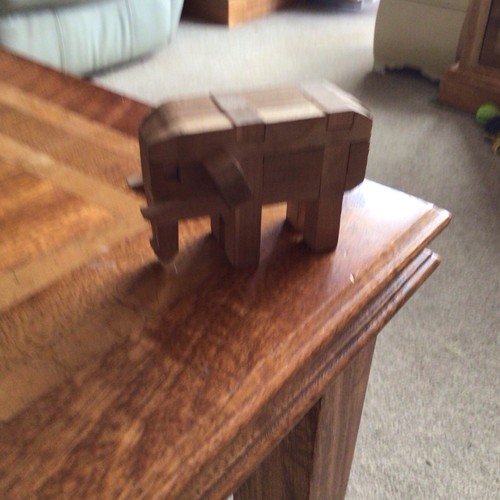 Wooden elephant puzzle - wooden,