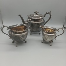 Antique Silver Plated 3 Piece