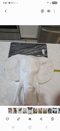 Elephant head paper mache - head,