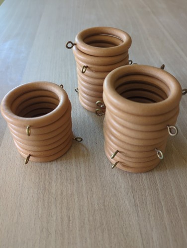 Wooden curtain rings 35mm pack - wooden,