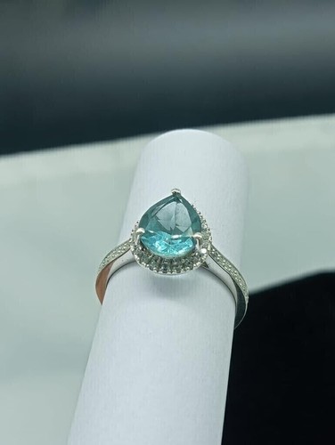 2ct lab created pear - 2ct, aqua
