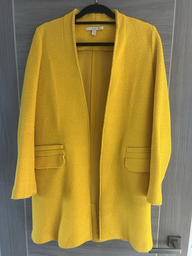 Zara yellow coating coat wool - yellow,