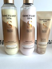 Sanctuary Spa Signature Collection Bath Foam Body Lotion and Heel Balm