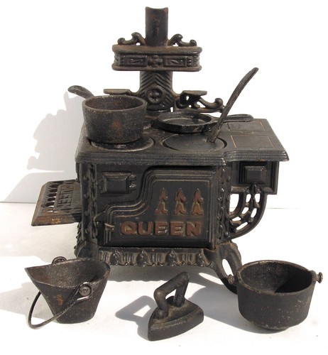 Vintage queen cast iron - iron, stove