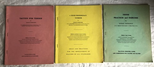 Three tennis coaching booklets - tennis,
