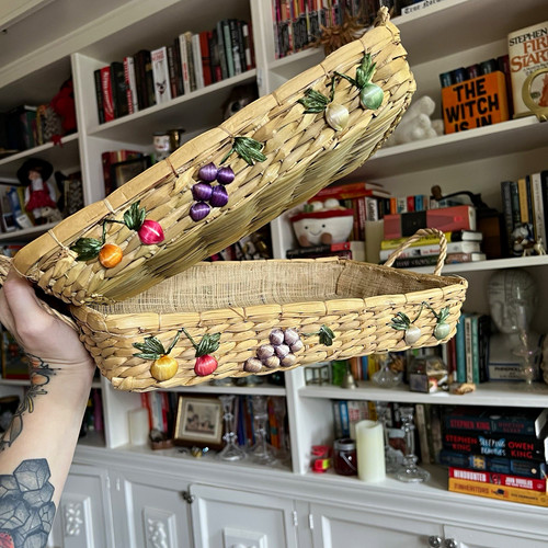 Cottagecore wicker serving - cottagecore,