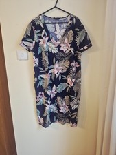 Peacocks Size 14 Navy Floral