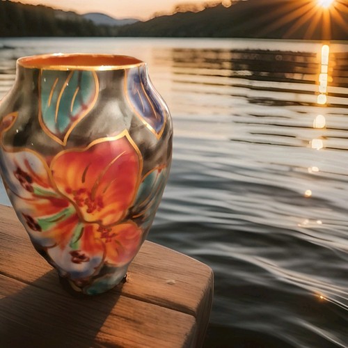 Art deco lustre vase - art,