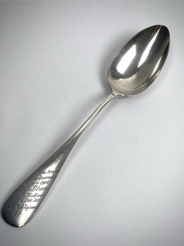 Antique solid silver spoon - antique, 1st