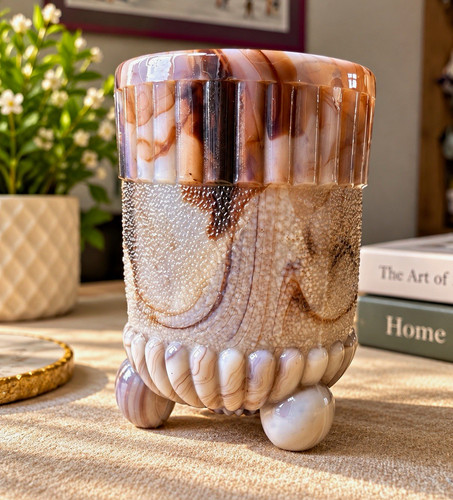 Vintage caramel cream slag - cream, art
