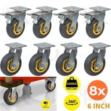 8PC Heavy Duty 6" Swivel