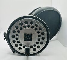 Vintage Hardy Viscount 150 Salmon Fly Reel with Reel Case & Sink Tip Fly Line