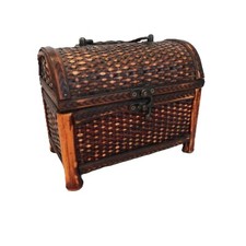 Vintage Wicker Trunk Chest