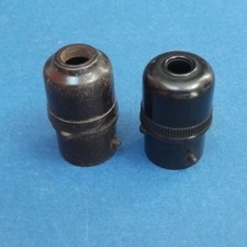 2 Round Plug Bakelite Marked