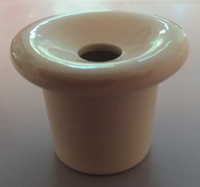 School desk ink well cermanic desk insert (white) - unused