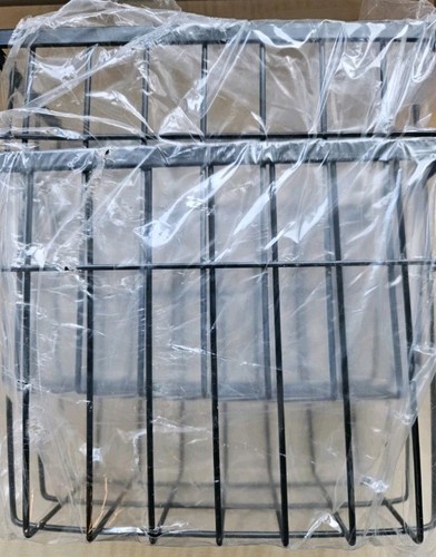 Black metal wire storage - black,