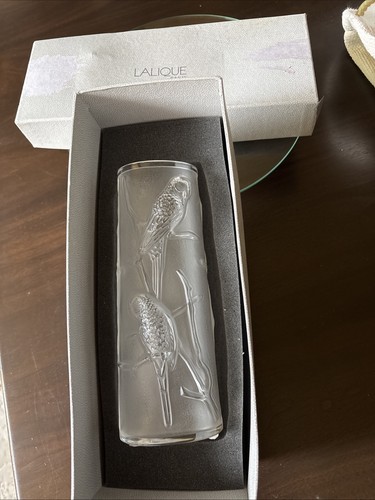 Lalique crystal lune vase - lalique,