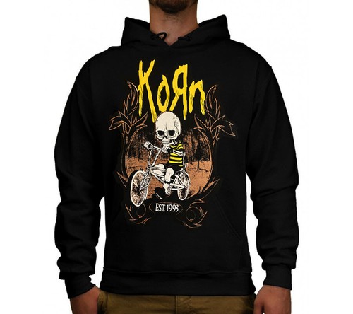 Korn hoodies black men sizes - korn,