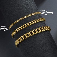 Mens Cuban Bracelet 22CM 3MM