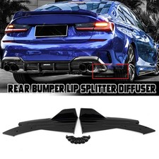 2x Rear Bumper Diffuser Splitter Lip Side Skirts For Audi S4 S3 S5 A3 A4 B8 A5